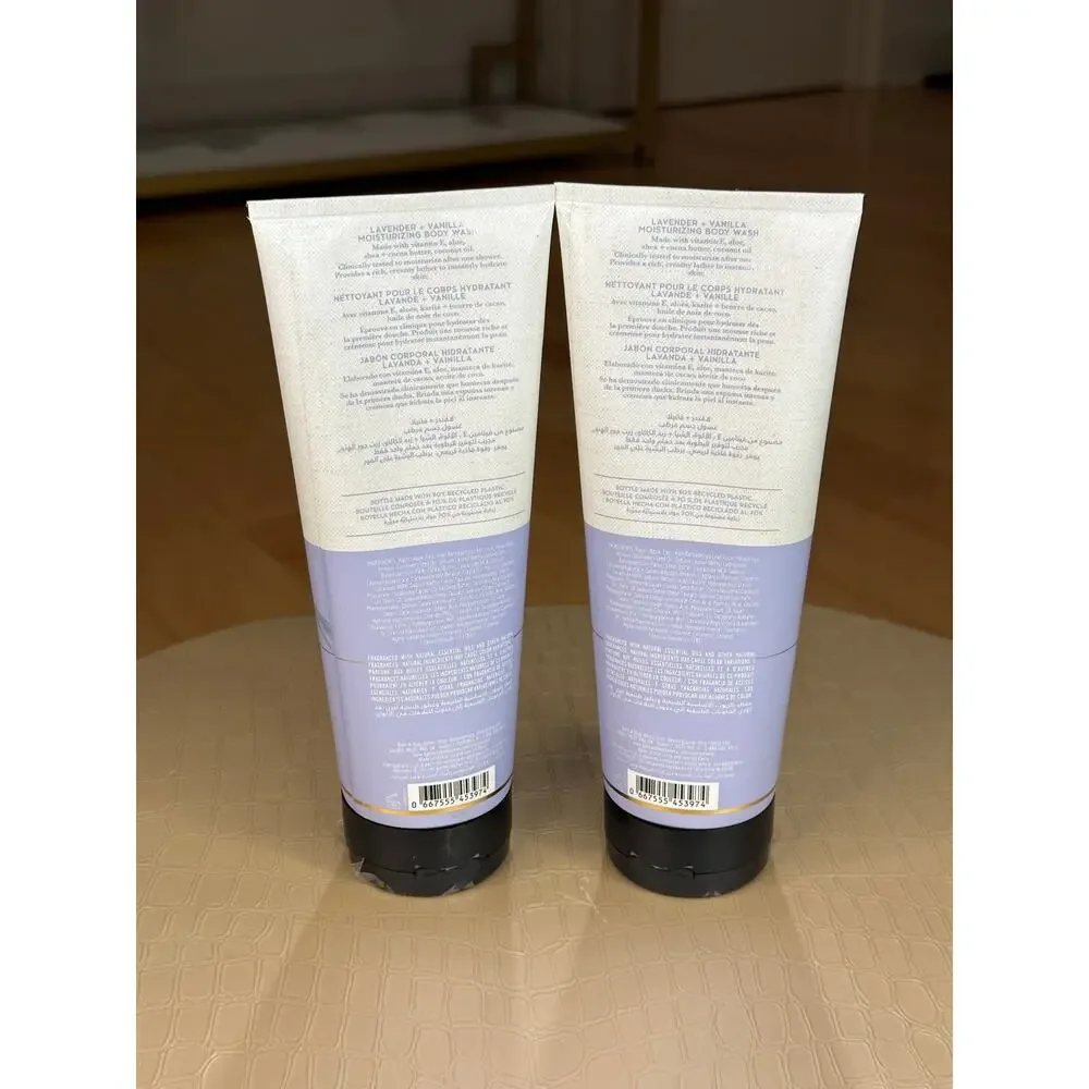 Bath & Body Works Lavender Vanilla Body Wash 2pc Bundle 10fl oz - Picture 2 of 2